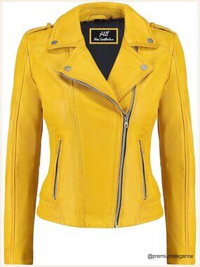 Vintage Biker Style Real Lambskin Leather Jacket Moto Zip-Up